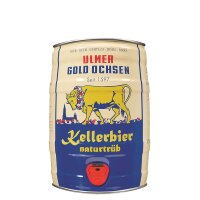 Gold Ochsen Kellerbier 5 liter Fass / Partyfass EINWEG