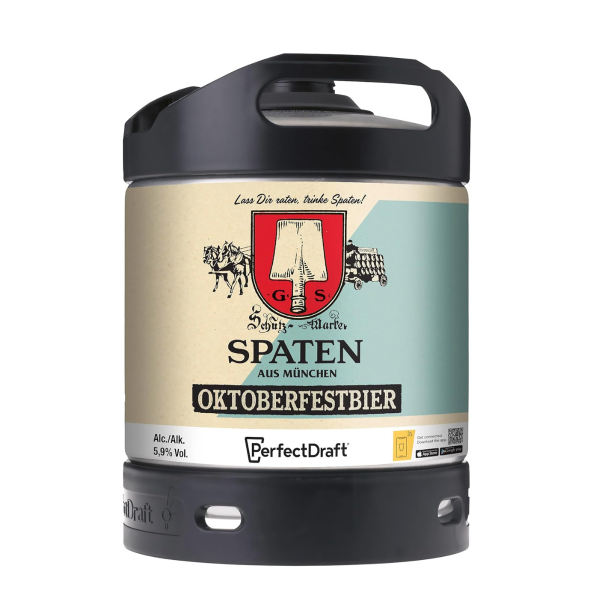 Spaten Oktoberfest Beer Perfect Draft 6 Litre Keg