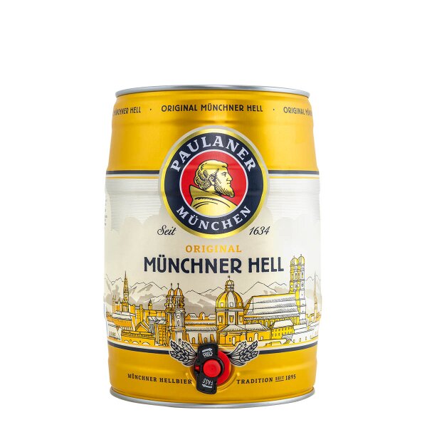 Paulaner Münchner Hell 5 liter Fass / Partyfass EINWEG