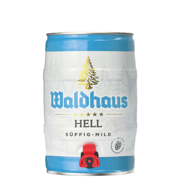 Waldhaus Hell fût de 5 litres / fût de fête SANS FOIS