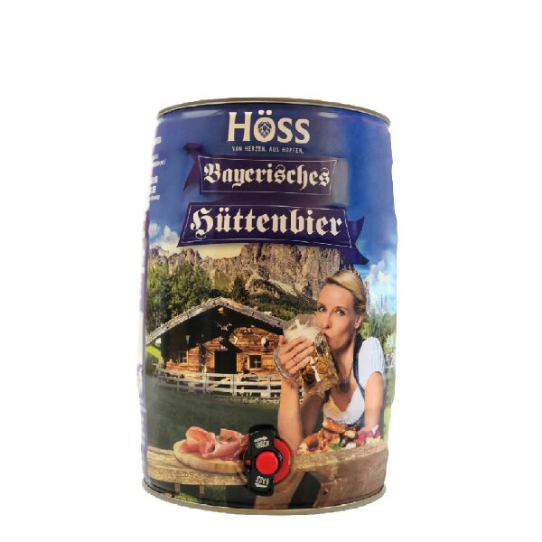 Höss Bayerisches Hüttenbier 5 Liter Fass / Partyfass EINWEG